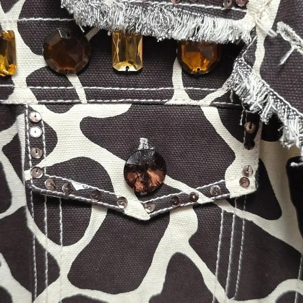 Step in Style | Animal Print | Brown White | Jacket | Size S - Picture 7 of 10